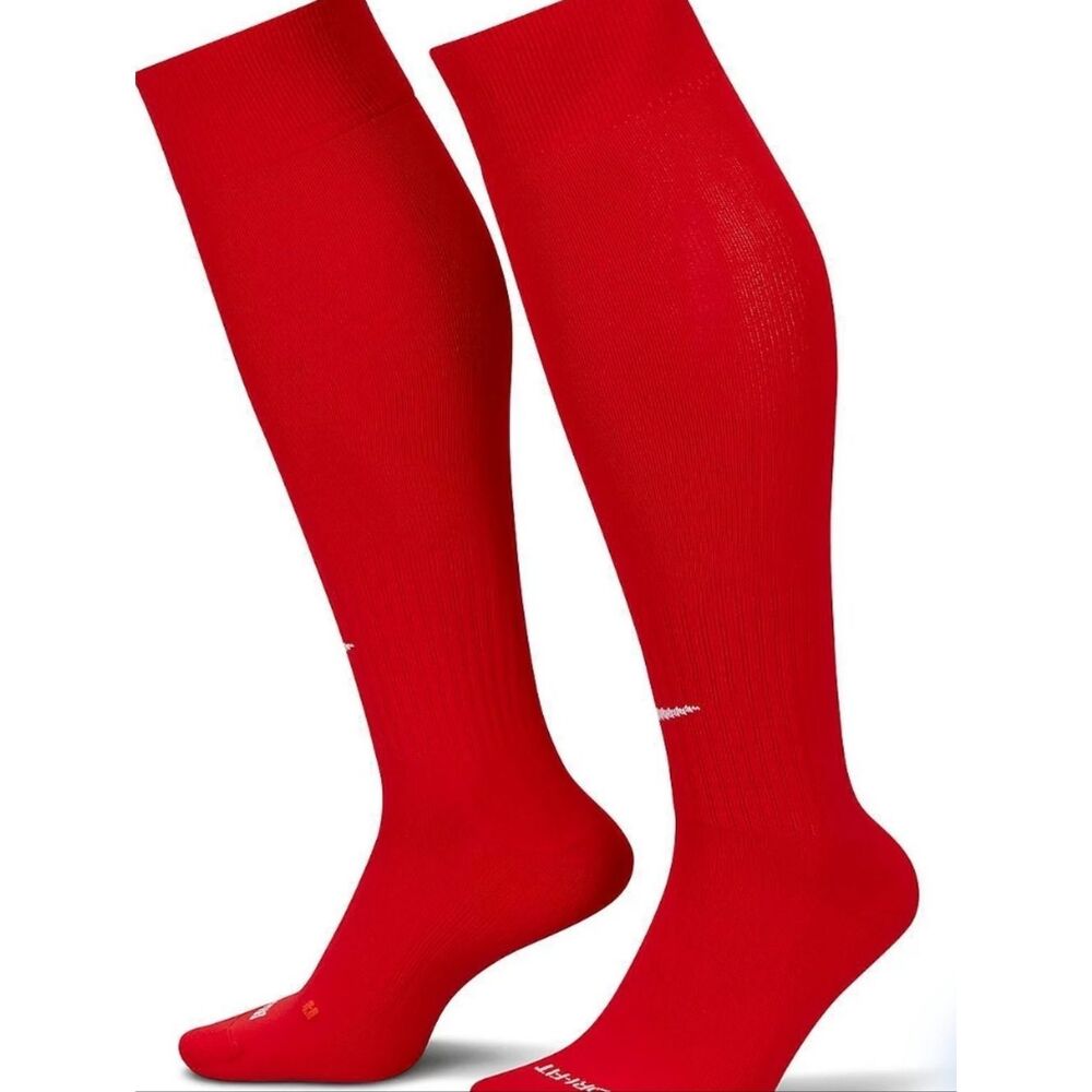 Nike Performance Cushioned Athletic 2-PK Knee-High Socks- Red